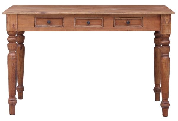 Tömör mahagóni fa íróasztal fiókokkal 117 x 57 x 75 cm