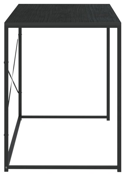 Fekete szerelt fa számítógépasztal 110 x 60 x 70 cm