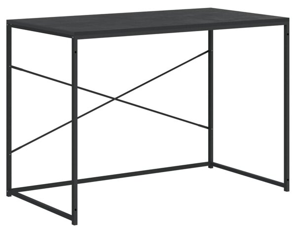 Fekete szerelt fa számítógépasztal 110 x 60 x 70 cm
