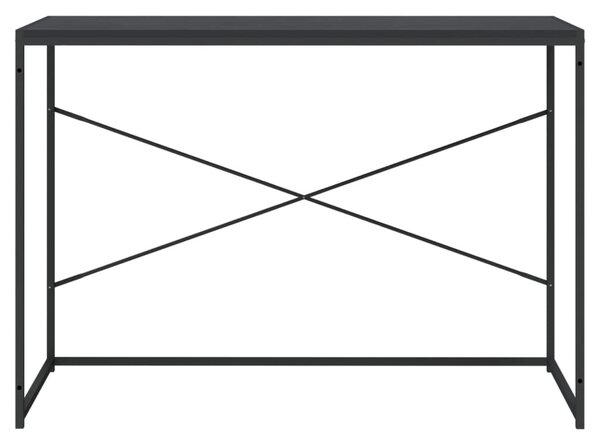 Fekete szerelt fa számítógépasztal 110 x 60 x 70 cm