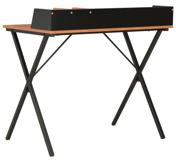 Fekete és barna íróasztal 80 x 50 x 84 cm