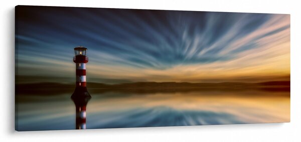 Világítótorony a tengeren (120x50 cm)