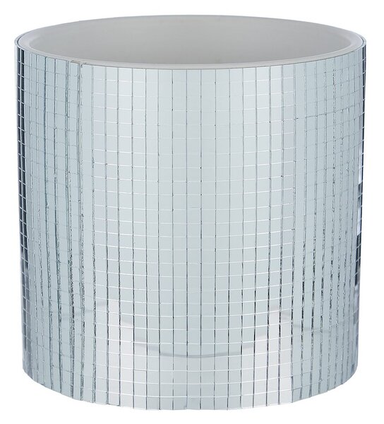 DISCO kaspó, ezüst Ø 13 cm
