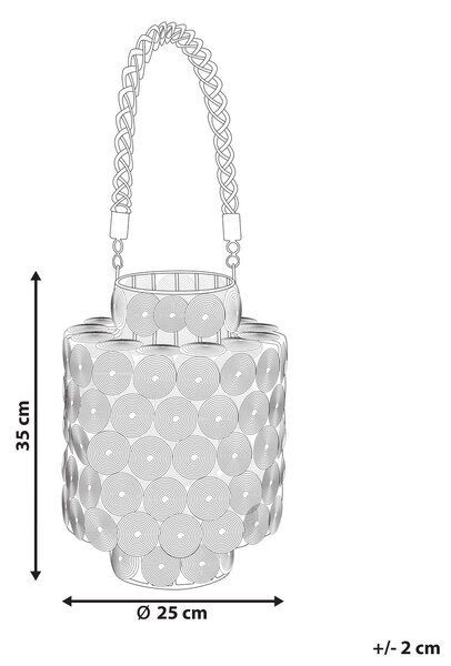 Lámpás MMOJSTIR Fém 35 cm Fekete