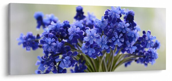 Kék virágos csokor képe (120x50 cm)