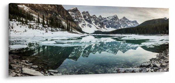 Kép - tó télen (120x50 cm)