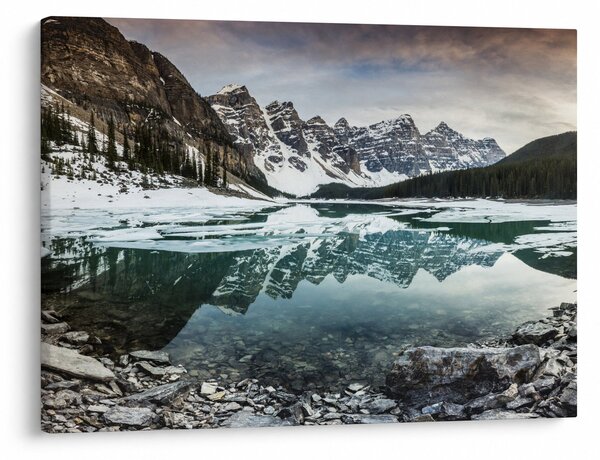 Kép - tó télen (70x50 cm)