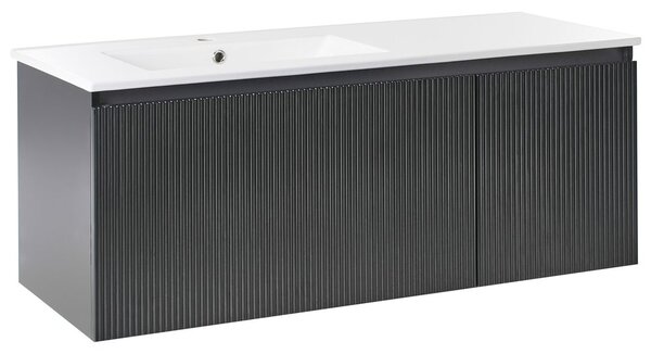 Fürdőszobai faliszekrény mosdóval TIETE Fekete
