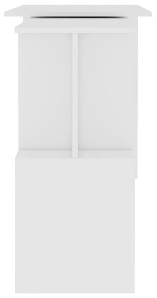 Fehér szerelt fa sarokasztal 200 x 50 x 76 cm
