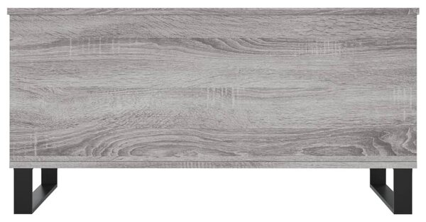 Szürke sonoma színű szerelt fa dohányzóasztal 90x44,5x45 cm