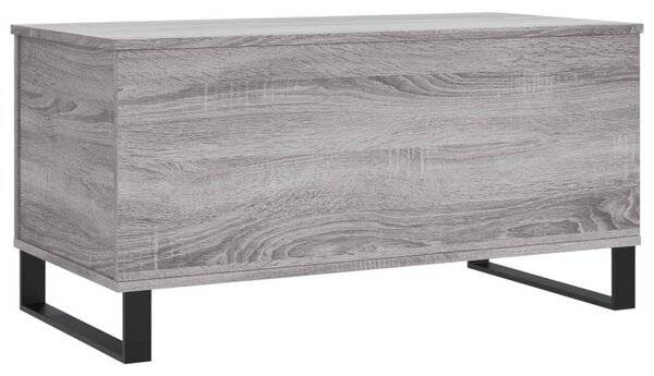 Szürke sonoma színű szerelt fa dohányzóasztal 90x44,5x45 cm