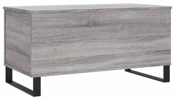 Szürke sonoma színű szerelt fa dohányzóasztal 90x44,5x45 cm
