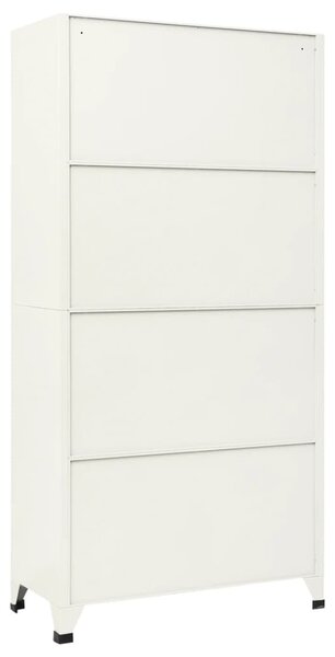 Szürke-kék acél zárható szekrény 90 x 40 x 180 cm