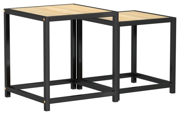 2 db sonoma-tölgyszínű MDF dohányzóasztal