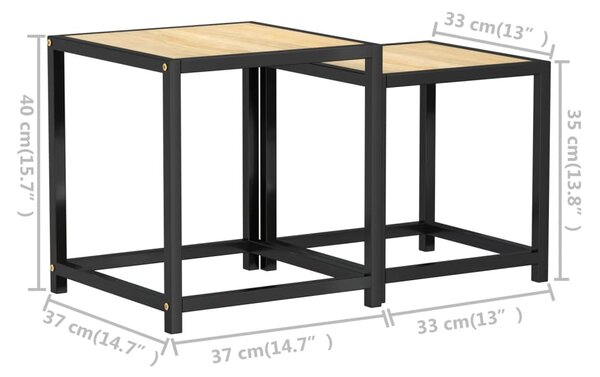 2 db sonoma-tölgyszínű MDF dohányzóasztal
