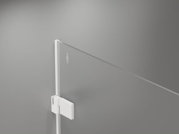 Mexen Lunar-B balra nyíló zuhanyajtó 80 cm, átlátszó, fehér - 832-080-000-20-00-L