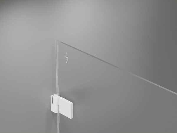 Mexen Lunar-B balra nyíló zuhanyajtó 80 cm, átlátszó, fehér - 832-080-000-20-00-L