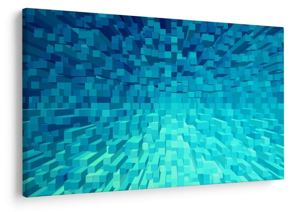 Absztrakt kocka kép (90x60 cm)