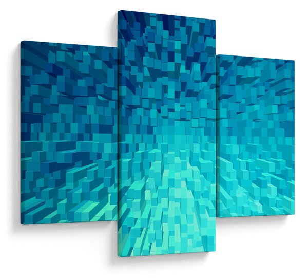 Absztrakt kocka kép (90x60 cm)
