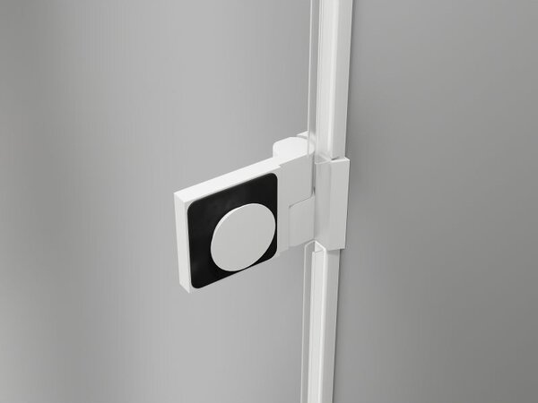 Mexen Lunar-B balra nyíló zuhanyajtó 80 cm, átlátszó, fehér - 832-080-000-20-00-L