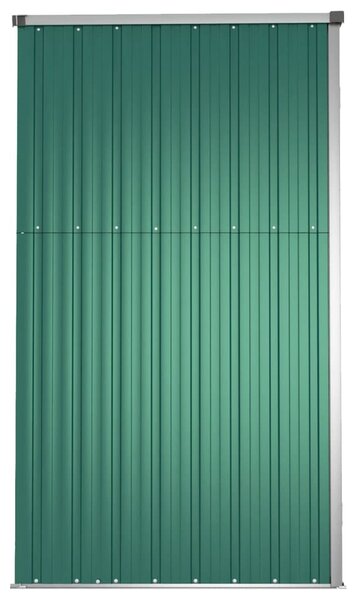 Zöld horganyzott acél kerti szerszámtároló 225 x 89 x 161 cm