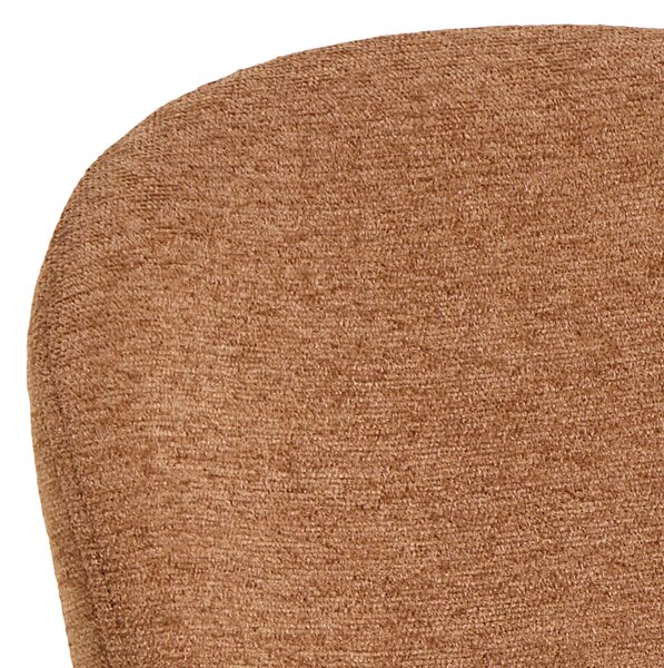 MAZZONI EXPORT FIORA Terrakotta (Apia 272 szövet) / fekete váz – MODERN KÁRPITOZOTT CHENILLE SZÉK NAPPALIBA/ÉTKEZŐBE