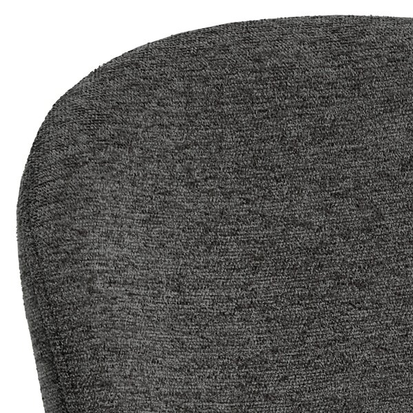 MAZZONI EXPORT FIORA Sötétszürke (Apia 458 szövet) / fekete váz – MODERN KÁRPITOZOTT CHENILLE SZÉK NAPPALIBA/ÉTKEZŐBE