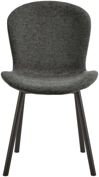MAZZONI EXPORT FIORA Sötétszürke (Apia 458 szövet) / fekete váz – MODERN KÁRPITOZOTT CHENILLE SZÉK NAPPALIBA/ÉTKEZŐBE