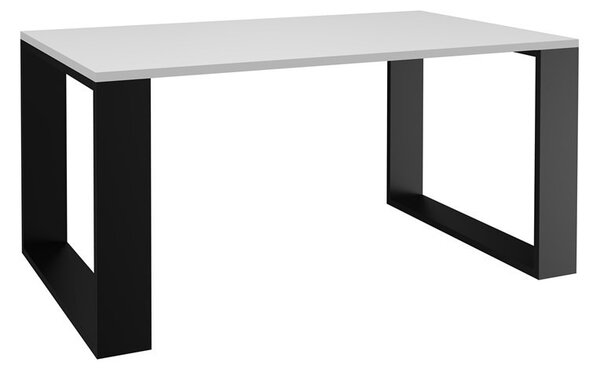 Aldabra MIX Salon Loft modern dohányzóasztal, 50x90x58 cm, fehér-fekete