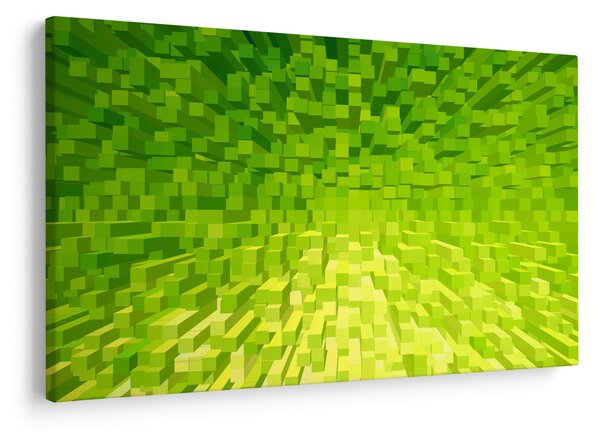 Sárgászöld kockák képe (90x60 cm)
