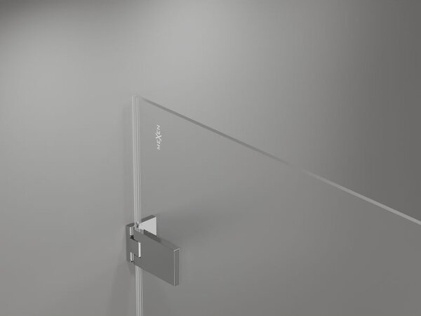 Mexen Lunar-F balra hajtogatható zuhanyajtó 65 cm, átlátszó, króm - 836-065-000-01-00-L