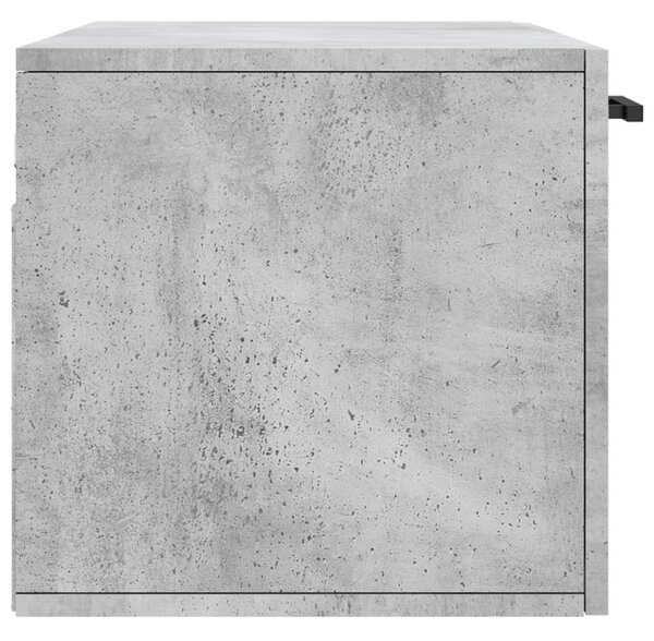 Betonszürke szerelt fa faliszekrény 80 x 36,5 x 35 cm