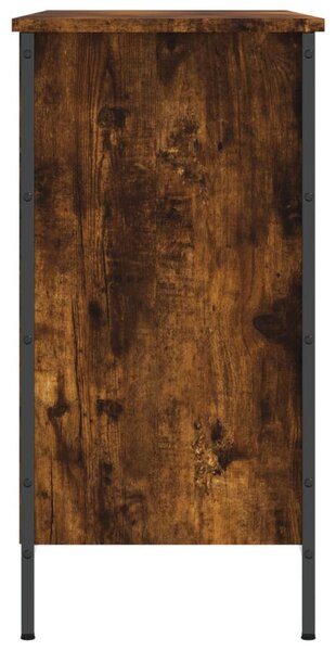 Füstös tölgy színű szerelt fa cipőszekrény 100x35x70 cm
