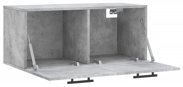 Betonszürke szerelt fa faliszekrény 80 x 36,5 x 35 cm