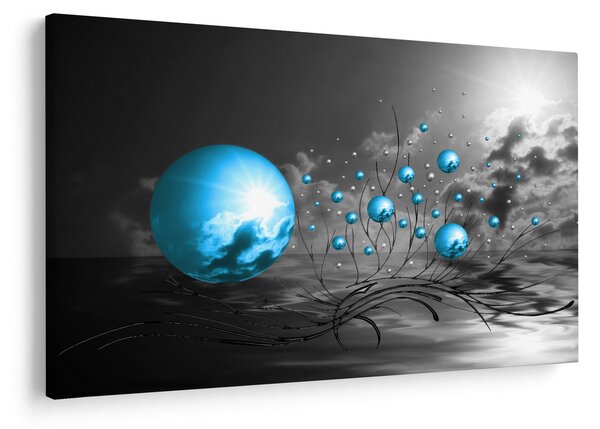 Sötétkék gömbök képe (90x60 cm)