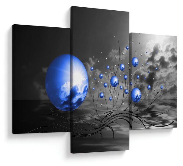 Világoskék gömbök képe (90x60 cm)