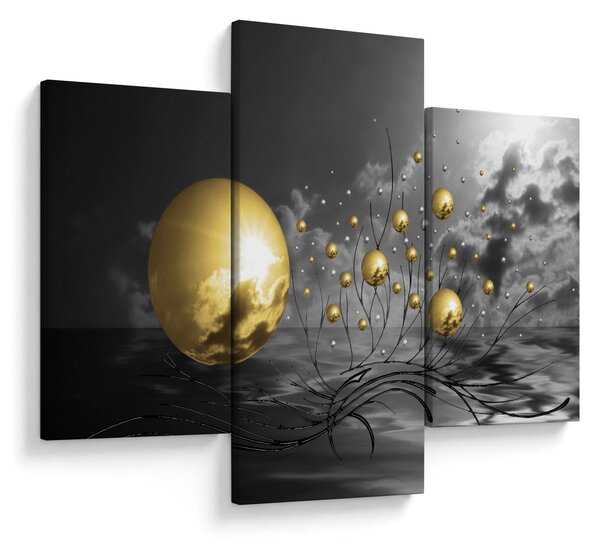 Okker gömbök képe (90x60 cm)