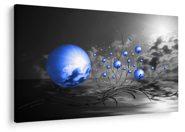 Világoskék gömbök képe (90x60 cm)