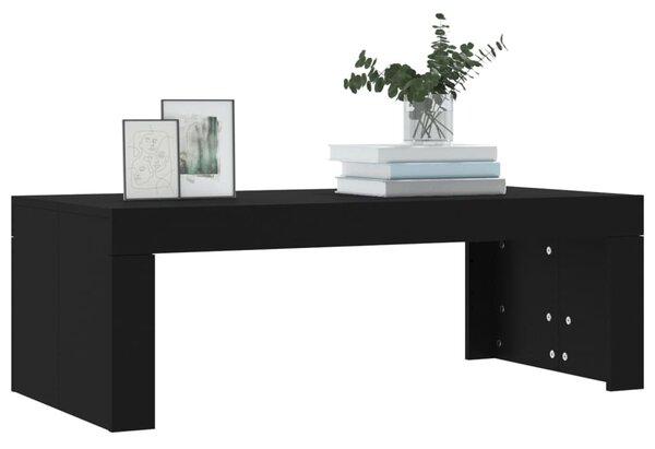Fekete szerelt fa dohányzóasztal 102 x 50 x 36 cm