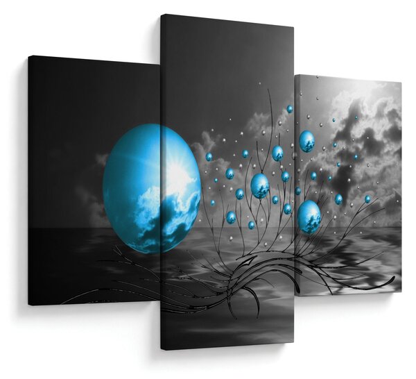 Sötétkék gömbök képe (90x60 cm)
