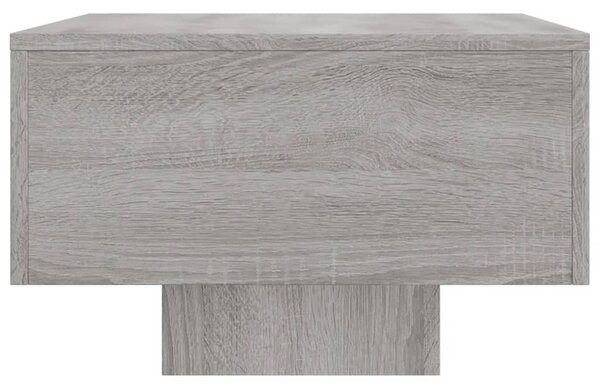 Szürke sonoma szerelt fa dohányzóasztal 100x49,5x31 cm