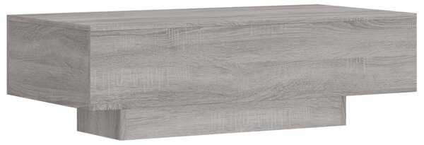 Szürke sonoma szerelt fa dohányzóasztal 100x49,5x31 cm