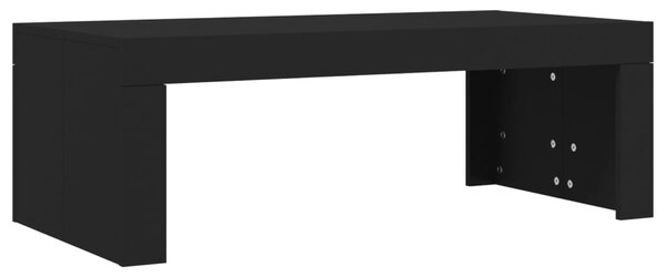 Fekete szerelt fa dohányzóasztal 102 x 50 x 36 cm
