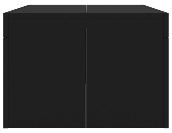 Fekete szerelt fa dohányzóasztal 102 x 50 x 36 cm