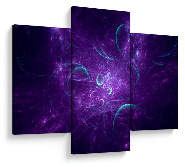 Modern kék absztrakció képe (90x60 cm)