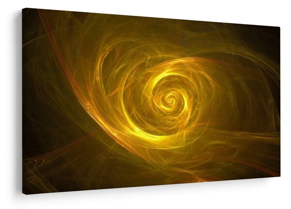 Absztrakt sárga spirál képe (90x60 cm)