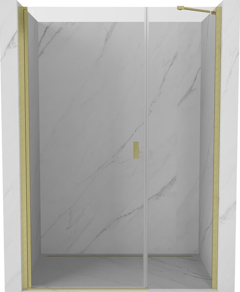 Mexen Mist-B, 1 szárnyú zuhanyajtó 105 cm, átlátszó üveg, matt arany profil, 8A2-105-001-55-00