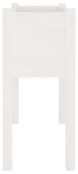 2 db fehér tömör fenyőfa kerti virágtartó 70 x 31 x 70 cm