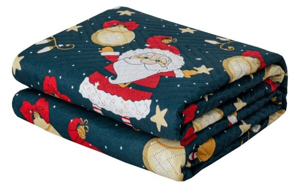 Ágytakaró SANTA, kék Méret: 200 x 220 cm