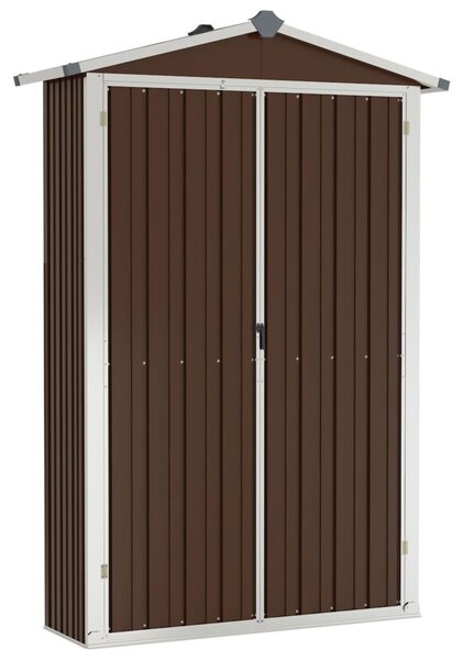Barna horganyzott acél kerti fészer 116x45x175 cm